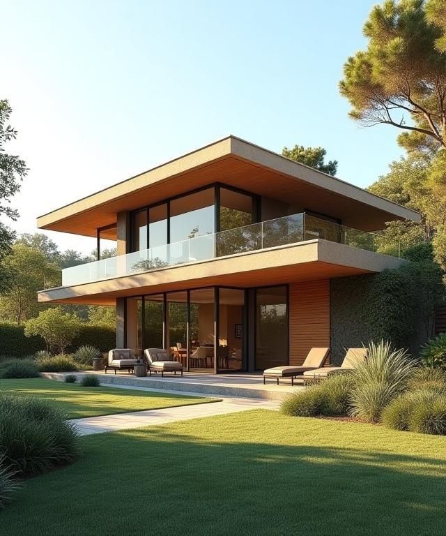 Esterno di Villa Tevere con architettura moderna