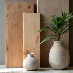 Materiali edili naturali come legno e pietra