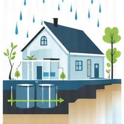 Diagramma di un sistema di raccolta dell'acqua piovana